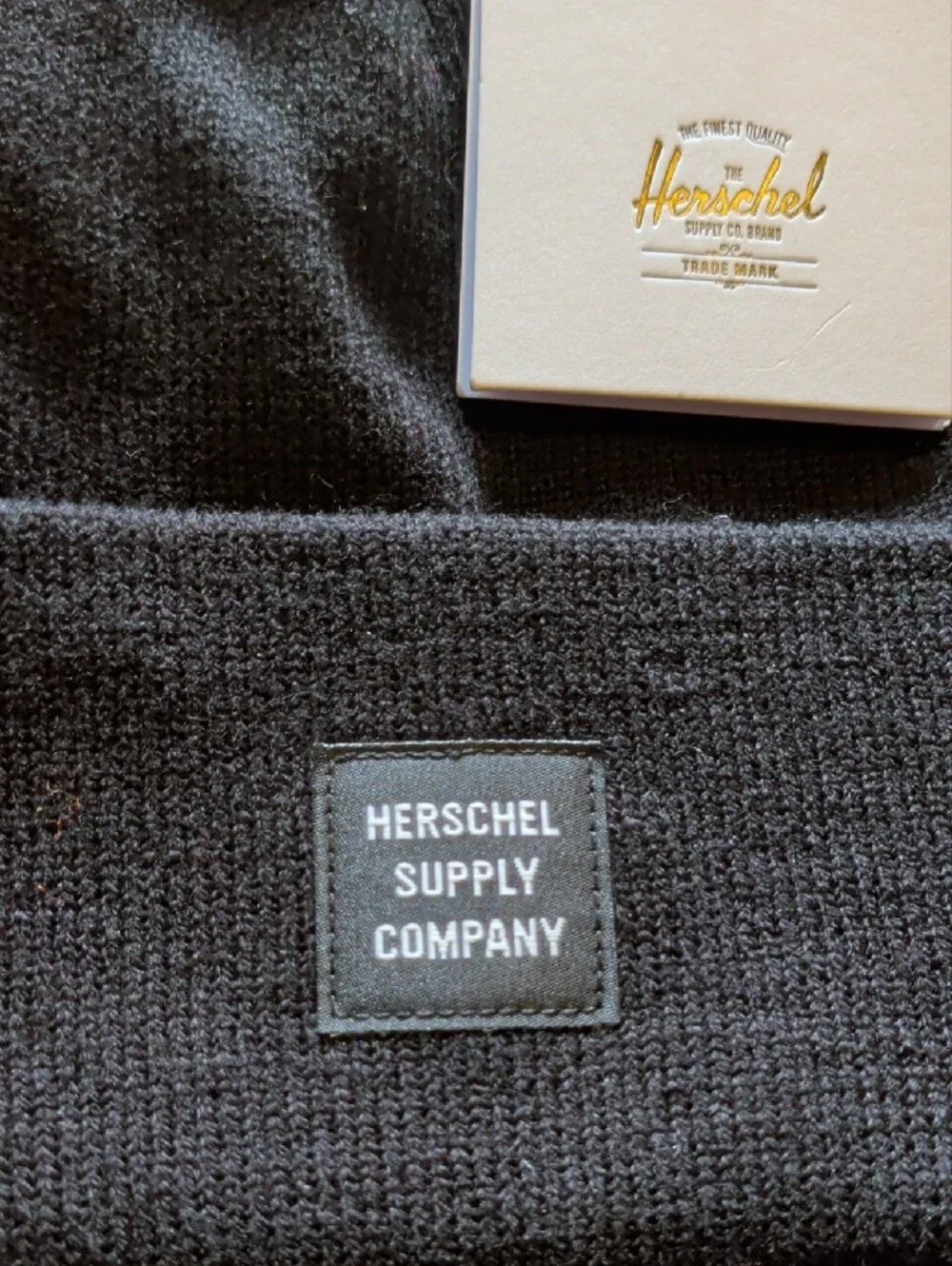 Herschel Supply Company Black Knit Cuffed Beanie